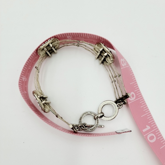 🔴 Silver Thread Rhinestone Demi-parure - Picture 16 of 16